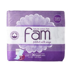 Fam Folded With Wings Super  30 Pads