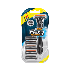 Bic Flex 3 Hybrid Men's Razors, Pack with 1 Handle + 4 Refills