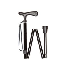 Walking stick grip foldable aluminium black