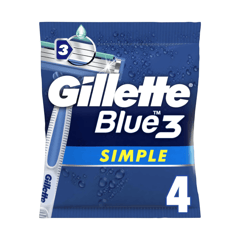 Gillette Blue Simple-3 4 Razors
جيليت بلو سيمبل 3 ماكينة حلاقة 4 قطع