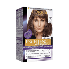 Excellence Permanent Hair Color 7.12 Cool Pearl Blonde