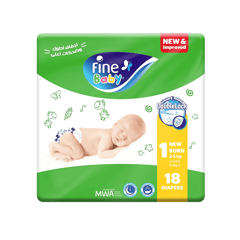 Fine Baby Diapers Size 1 New Born 18 Diaper