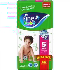 Fine Baby size 5 Maxi (11-18kg) Mega pack 56 diapers