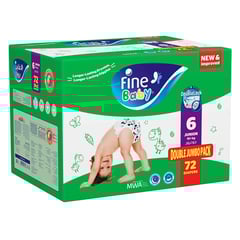 Fine Baby Size 6 Junior 16+ kg 72 Diapers