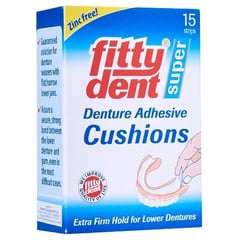 Fitty Dent Denture Adhesive Cushions 15 Pieces
فيتي دينت شرائط لاصقة 15 قطعة