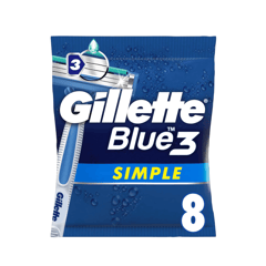 Gillette Razor Disposable Blue 3 Simple 8 pcs