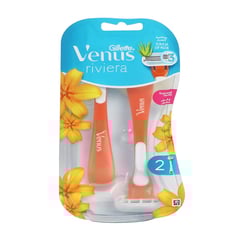 Gillette Venus Riviera Women'S Disposable Razor, 2 Count