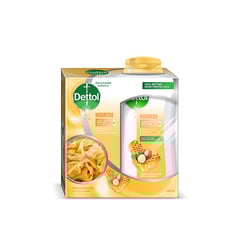 Dettol Shower Gel Nourish +Puf
