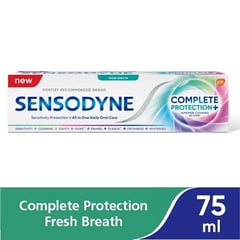 Sensodyne Toothpaste Complete Protection+ Fresh Breath 75Ml
سنسوداين معجون أسنان حماية متكاملة+  نفس منعش 75 مل