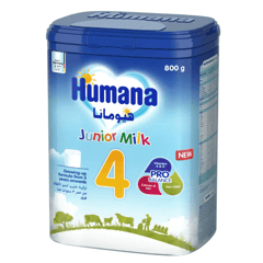 Humana (4) Junior Milk 800g
هيومانا جونيور (4) تركيبة حليب للأطفال 800 جم