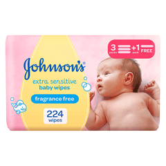 Johnson’s Extra Sensitive 224 Baby Wipes