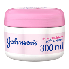 Johnson’s 24 Hour Moisture Soft Cream 300 ml
جونسون كريم ترطيب 24 ساعة 300 مل