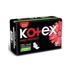 Kotex Maxi Pads Designer Long With Wings 50 Pads