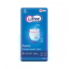 Lifree Slim Pants Adult Diapers XL 16 Pieces
ليفري كلوت رقيق حفاضات لكبار السن مقاس كبير جدا 16 قطعة