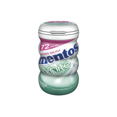 Mentos White Gum Bottle Strawberry 72 Pieces