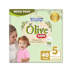 Baby Joy Olive Oil Pants Junior (5) 12-18 Kg Mega Pack 40 Pants
