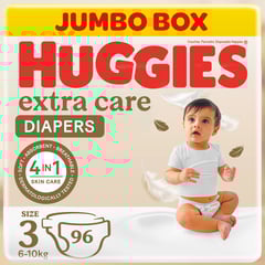 هاجيز (3) عناية فائقة (4-9) كجم عبوة جامبو 96 حفاض