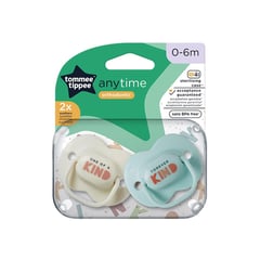 Tommee Tippee Anytime Soothers 2pcs 0-6M (3544)