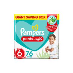 بامبرز كلوت مقاس (6) 16-21 كجم عبوة ضخمة 76 حفاضة