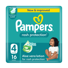 Pampers (4) Large 9-14 Kg Carry Pack 16 Diapers