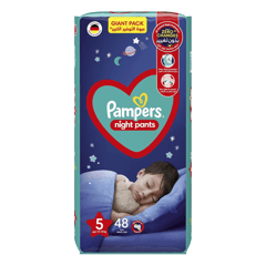 Pampers Baby-Dry Night Pants (5) 12-18 Kg Giant Pack 48 Diapers