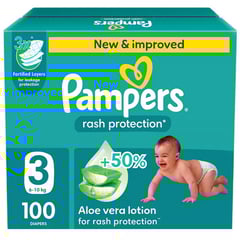 Pampers Size (3) Medium 6-10 kg Jumbo Box 100 Diapers
بامبرز مقاس 3 متوسط 6-10 كجم جامبو بوكس 100 حفاضة