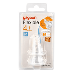 Pigeon 4+ Months Minimizes colic Flexible Nipple 2 Pcs