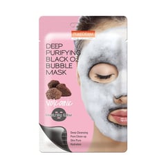 PUREDERM DEEP PURIFYING BLACK O2 BUBBLE MASK VOLCANIC
قناع الفحم بفقاعات الأكسجين لتنظيف وتفتيح  البشرة واشراقها."