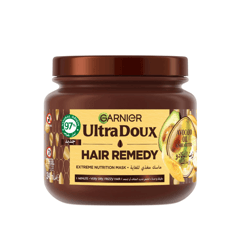 Garnier Ultra Doux Avocado Oil & Shea Butter Hair Mask 340 ml
جارنييه ماسك الشعر بزيت الأفوكادو وزبدة الشيا 340 مل