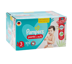Pampers Baby Pants with Aloe Vera Lotion Size (3) 6-11 kg 105 Pants