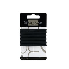 Glamour Hairelastics Thick Black 12Pcs