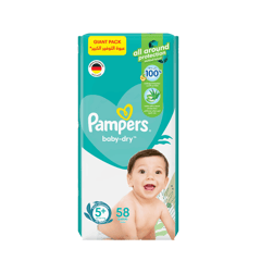 buy بامبرز مقاس +5 عبوة ميجا (58 حفاضة)