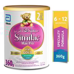 Similac Max-Pro 2 Baby Milk 360g
سيميلاك ماكس برو ٢ حليب أطفال ٣٦٠ جم