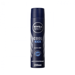 Nivea Deodorant Spray Cool Kick Men 200 Ml
نيفيا كول كيك – بخاخ مزيل عرق للرجال (200 مل)