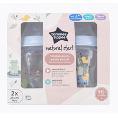Tommee Tippee Nursery Decorated Feeding Bottle (2X260 ml)
تومي تيبي رضاعة مزخرفة (حبتين*260 مل)