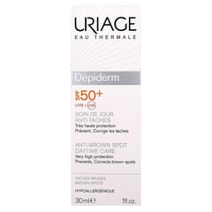 Uriage Depiderm A-Brown Spot Day Cream SPF50+ 30 ml
يورياج ديبيديرم مضاد للبقع الداكنة كريم نهاري 30 مل SPF50+