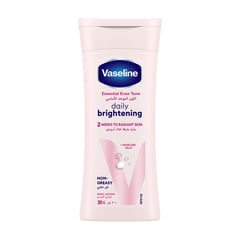 Vaseline Body Lotion Essential Even Tone Daily Brightening 200 ml
فازلين لوشن الجسم لتوحيد لون البشرة إشراقة يومية 200 مل